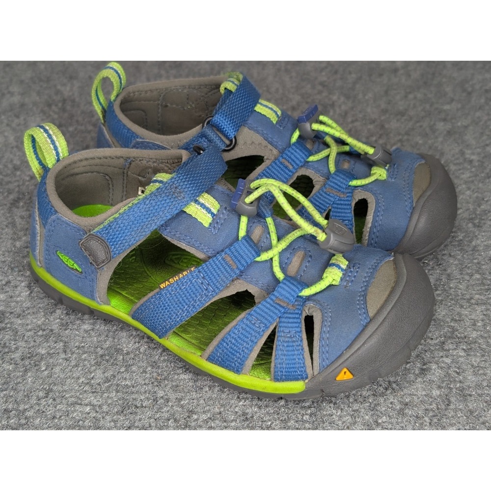 KEEN Toddler Kids Blue Green Water Sandals Shoes Size 11 Hiking Camping Washable